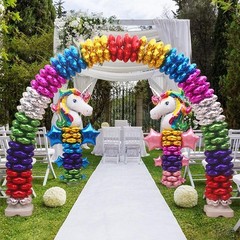 White Balloon Arch STAND Kits 19 ft Birthday Party Wedding Decorations Supplies