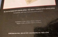 Studio His/Hers 50 Wedding Invitations & 50 Reply Cards-Both With Envelopes