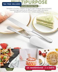2-Piece Premium Cake Cutting Set, Exquisite Knife and Server with Serrated Desig