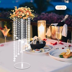 10 Pcs Acrylic Vase Stands Party Wedding Crystal Centerpiece Table Decoration