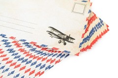50 Pack Airmail Envelopes -Blue One Size, 50 PACK AIRMAIL ENVELOPES