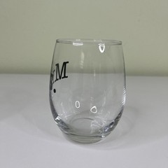 Set of 2 16 oz ‘Mr/Mrs’ Black Stemless Wine Glasses Wedding Anniversary Gifts