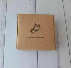 300 Kraft Paper Boxes Business Logo Print Gift Soap Jewelry chocolate Cookie Box
