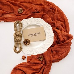 Keketoarrange Fall Thanksgiving Table Runner 35″x120″(Pack of 1), Terracotta
