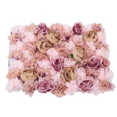 6 PCS Artificial Rose Flower Wall Panels Wedding Backdrop Party Decor 60 x40cm