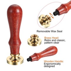 Cherry Blossoms Wax Seal Stamp, Flower Sealing Wax Stamp Classic Retro, Brown