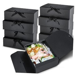 15 PCS Gift Boxes with Lids for Presents, 10.6 x 7.8 x 3.1 Inches Black