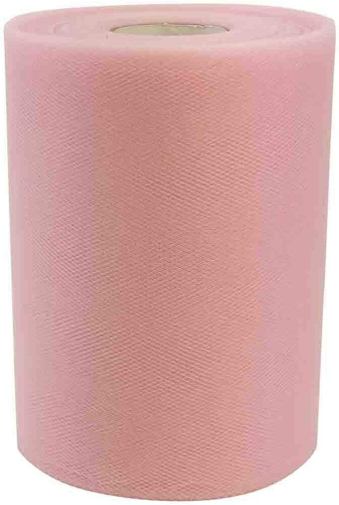 Rose Petal Pink Tulle Ribbon Decor – 6″ x 100 Yards, Valentine’s Day, Easter