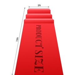 Red Carpet Runner for Party 100 GSM Felt Non-Woven Fabric Runway Carpet for Even