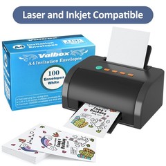 ValBox A4 Photo Envelopes 100 Qty 4 x 6 White (4.25 x 6.25 Inches),