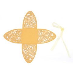 Pack of 100 Laser Cut Rose Candy 1 Count (Pack of 100) Gold (Rose box 100)