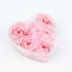 24 Rose Gold HEART ROSE PETALS SOAPS with Gift Boxes Wedding Party FAVORS Supply