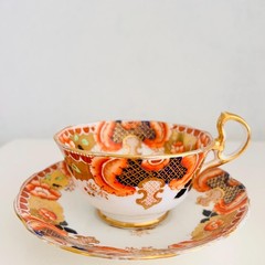 Royal Albert Gladiola Teacup and Saucer – Avon Shape, Crown China, 1950s Floral