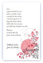 100 Personalized Custom Cherry Blossom Bridal Wedding Scrolls Favors