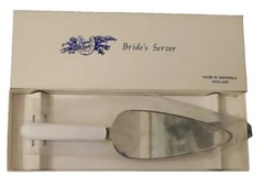 Vtg Capco Sheffield England Cake Pie Cutter Brides Server Pearlized Handle NIB