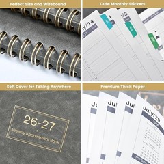 Appointment Book 2026-2027 – Weekly 2026-2027 Weekly Appointment Book – Grey