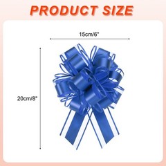 6pcs 6 Inch Large Big Pull Bow Gift Wrapping Ribbon Sapphire Blue