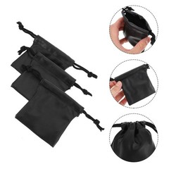 6 Pcs PU Jewelry Storage Bag Packaging Drawstring Pockets Bags