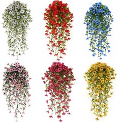Artificial Flowers UV Resistant Fake Flower Plants Garden Wedding Hanging Decor