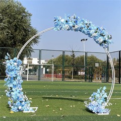 2.4m Round Wedding Arch Frame Circle Flower Balloon Archway Backdrop Stand Decor