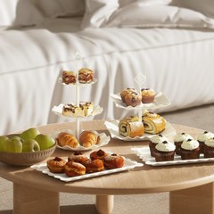 10 Pack Dessert Stand Set – 3 Two-Tier & 3 Three-Tier Cupcake Holders, Cookie Tr
