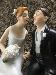 Weddingstar Whimsical Sitting Bride and Groom