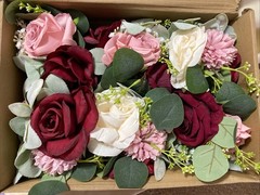 Wedding Bridesmaids Bouquets Set of 6 – 7 Inch Artificial Flowers Bouquets for B