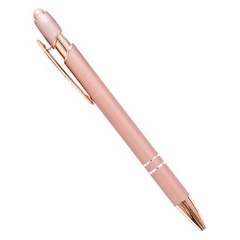 PASISIBICK 12 Pieces Rose Gold Ballpoint Pen with Stylus Tip, 2 in 1 Rose Gol…