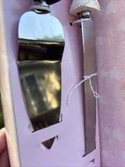 Vintage Disney Store Mickey & Minnie Mouse Wedding Cake Server & Knife Set