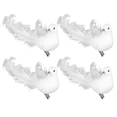 4Pcs Lover Peace Doves Artificial Foam Doves Peace Doves For Wedding Decoration