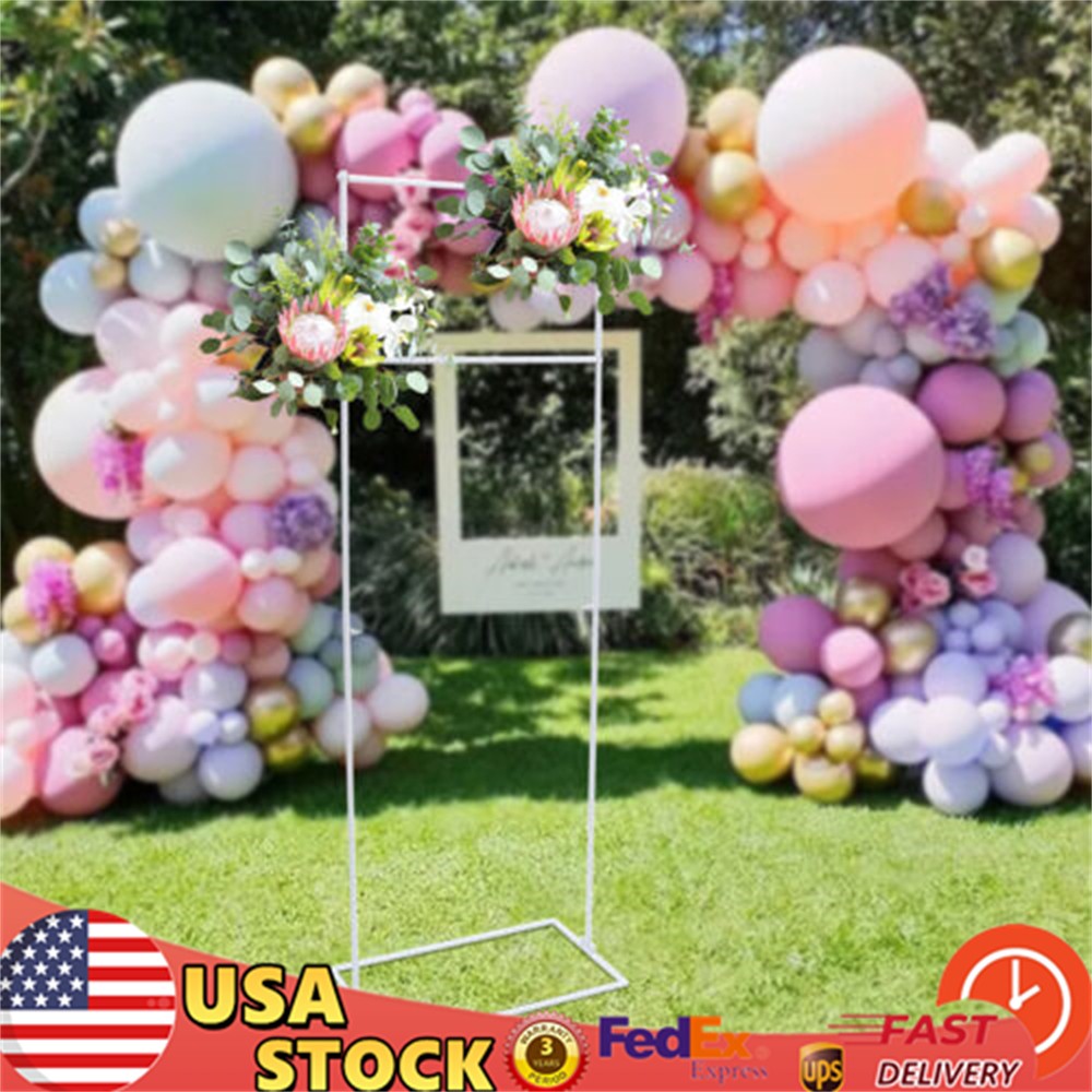 White Steel Wedding Flower Stand, 20.87*12.6*61.02 in Rectangular Flower Stand