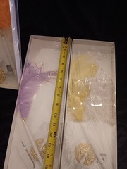 3 New Ballpoint Ostrich Feather Pen Plume Purple Yellow White Gold Stand Wedding
