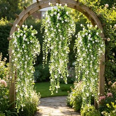 16pcs Artificial Plant Fake Eucalyptus Fern Hanging Flowe Vine Garden Home Decor