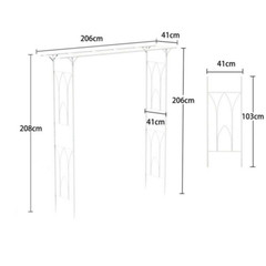 Metal Arbor Wedding Arch Garden Trellis Pergola Arbor for Climbing Plant Flower