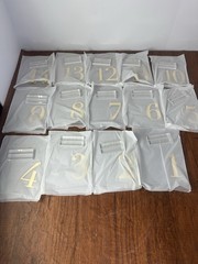 Set of 14 Acrylic Wedding Table Numbers (1–14) with Stands