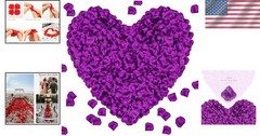 Elegant 1000pcs Deep Purple Water-Resistant Rose Petals for Weddings & Parties