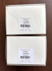 3 New Sets Of 25 Ecru Crane Table Seating Place Cards & Envelopes Script Font