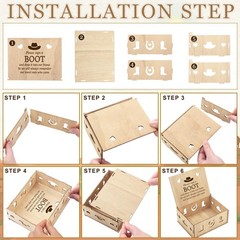 Wedding Guest Book Alternative, Wooden Western Cowboy Wedding Decorations for…
