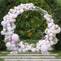 Oversize Large Round Wedding Arch Backdrop Stand Double Hoop Party Drapery Frame