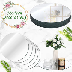 18 Pcs 12 Inch round Mirrors Centerpieces for Tables, 2Mm Glass Circle Mirror Ca