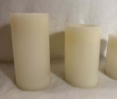 3pk 6″ x 3″ LED Flameless Black Wick Candle Cream – Threshold Read