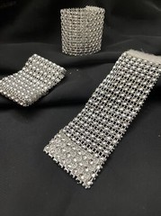 E13 Silver Rhinestone Look Napkin/Chair Sash Rings – Event Accessories