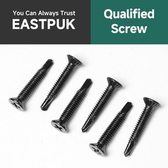 400Pcs #8 x 3/4″ Self Tapping Screws for Metal, Black 410 Stainless Steel Ser…