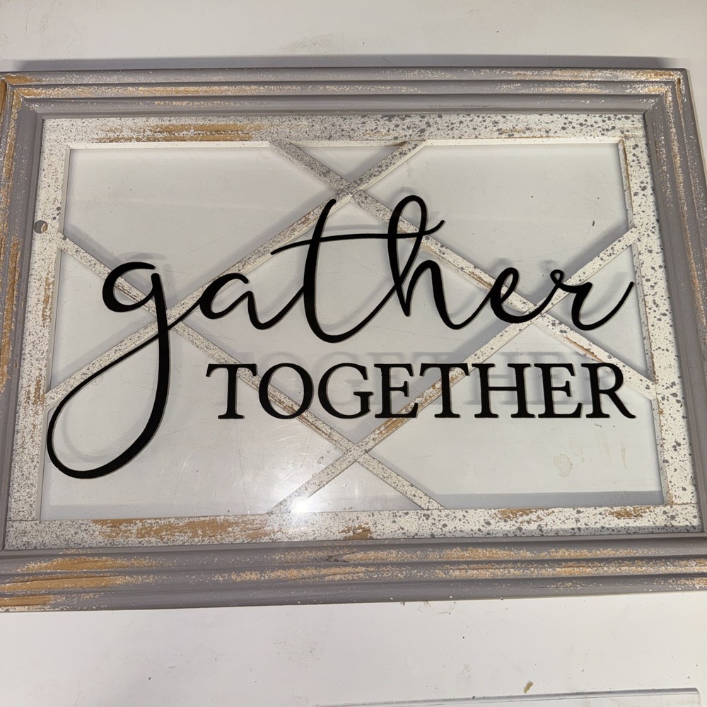 Gather Together Framed Window Art Picture
