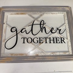 Gather Together Framed Window Art Picture