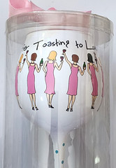 Bride Bridesmaid Goblet Mud Pie i do! Toasting Love Engagement Wedding Marriage