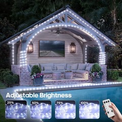 100Ft 720 LED Rope Lights Outdoor Waterproof with Remote, 8 Modes and 4 Brigh…