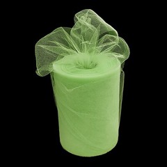 Lime Green Tulle Ribbon Decor – 6″ x 100 Yards, Fabric Netting, Easter