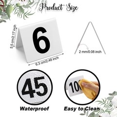 10Pcs Table Numbers, 1-10 Double Side