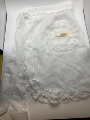 VTG 1950’s Set Of 2 Wedding Or Server Aprons Lace White And Apricot Colors MCM